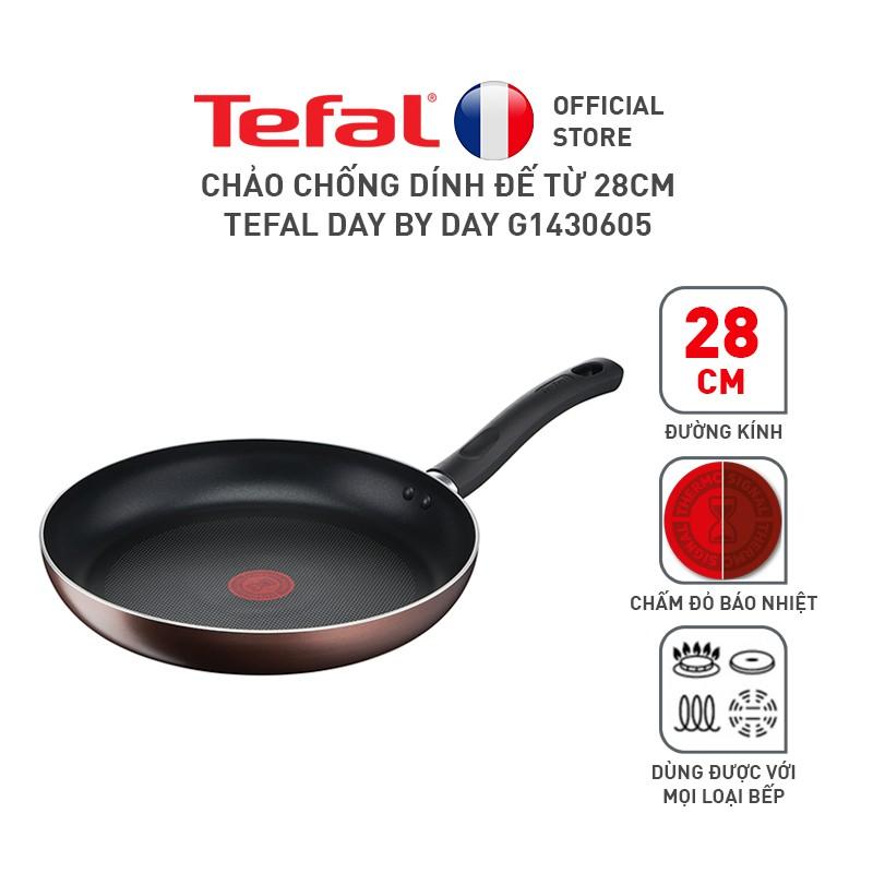 Chảo chiên chống dính đáy từ Tefal Day by Day 28cm, dùng cho mọi loại bếp- Gian hàng chính hãng