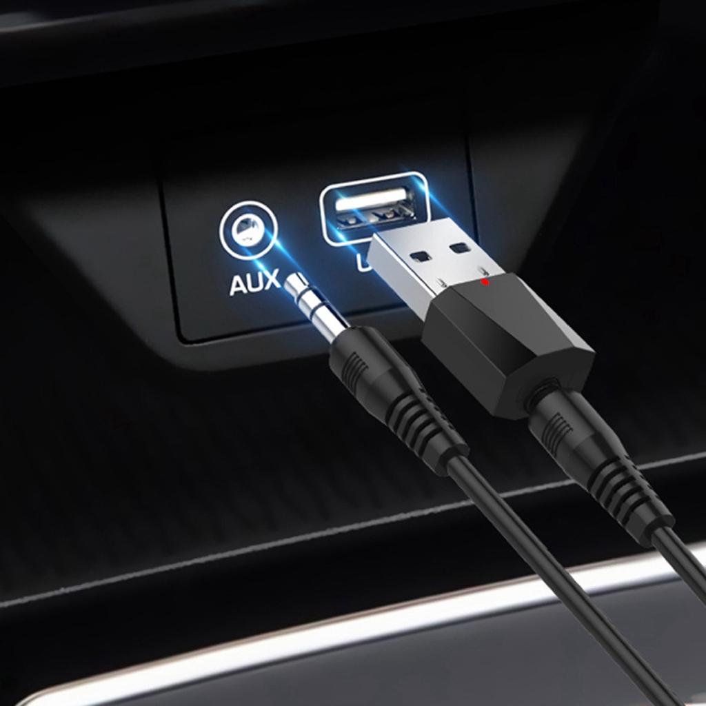 USB Bluetooth 4.2 Receiver Mini Audio Music Adapter Car kit with 3.5mm Cable