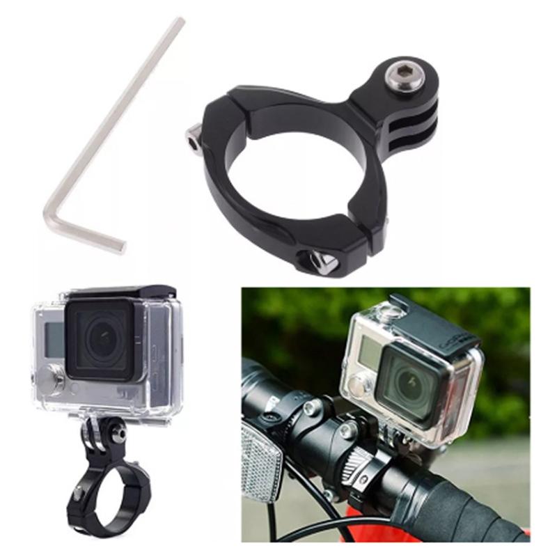 Máy điều khiển xe máy Clip Người giữ xe đạp Bike Che đôi Kẹp Aluminum Mount cho GoPro Hero 11/10/9/8/7 Phụ kiện máy ảnh hành động