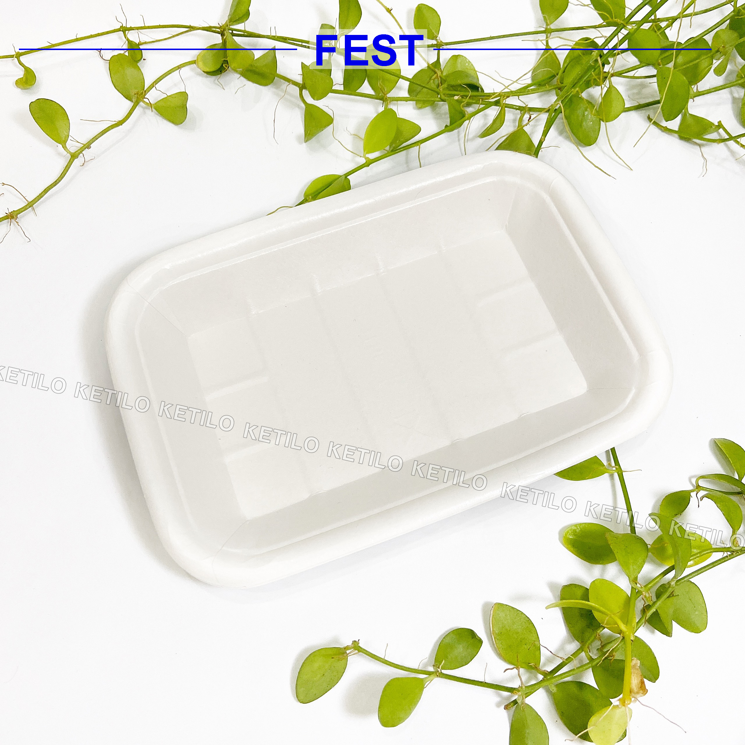 Combo 50 Khay Giấy FEST CHOICE FOOD TRAY 5.8 Inches THÁI LAN Hàng Nhập Khẩu Cao Cấp, Giấy Nguyên Chất, Sử Dụng Tốt Với Thức Ăn Nóng - CHÍNH HÃNG F017