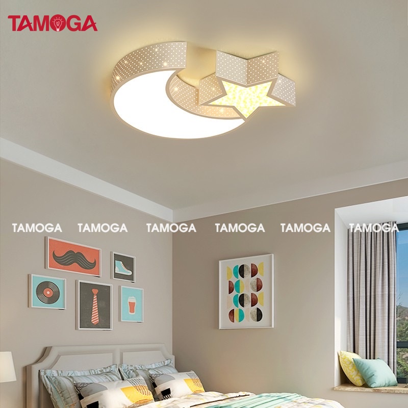 Đèn trần trang trí hình trăng sao TAMOGA RUBYS 8324+ Tặng kèm khiển