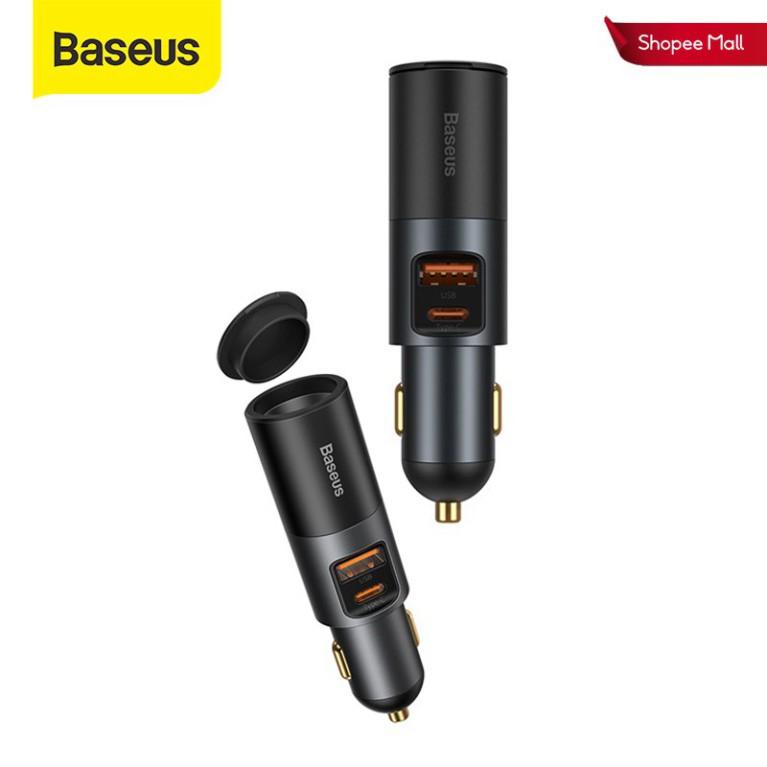 Tẩu sạc nhanh mở rộng 120W Baseus Share Together Fast Charge dùng cho xe hơi (120W, TypeC / USB Port, QC / PD3.0 Car Quick Charger with Cigarette Lighter Expansion Port ) - Hàng Chính Hãng