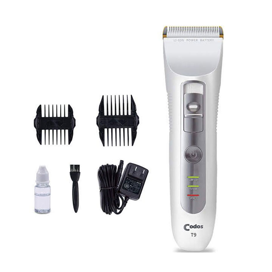 Tông Đơ Cắt Tóc Hàn Quốc CODOS T9 TẶNG LƯỢC CẮT TÓC - Máy Cắt Tóc Chuyên Nghiệp Vận Hành Êm Ái