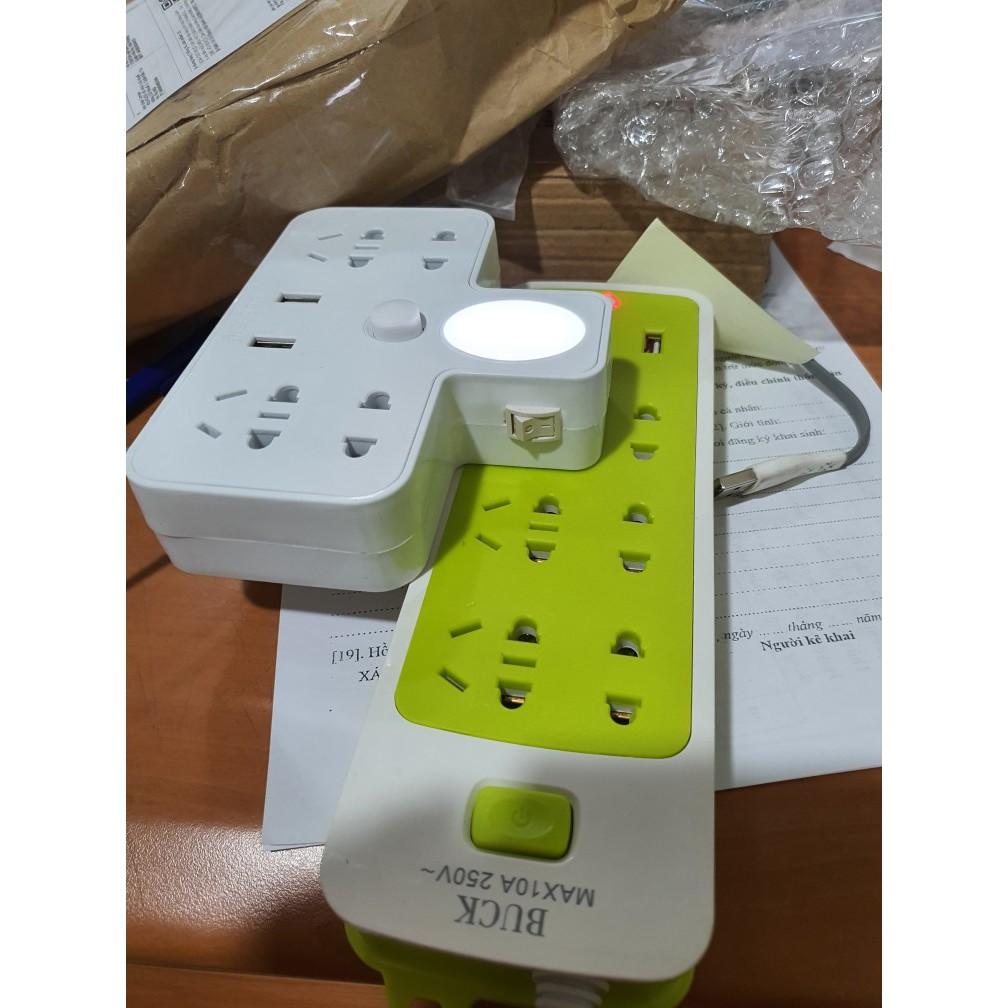 Ổ Cắm Điện Đa Năng Chống Giật 6 Lỗ Và Có 3 Cổng Sạc Usb Cho Điện Thoại, Máy Tính Bảng