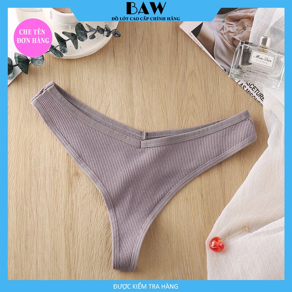 Combo 3 Quần Lót Nữ Cotton Nọt Ne Màu Trơn Gợi Cảm Cho Nữ Size thương hiệu BAW QLN22