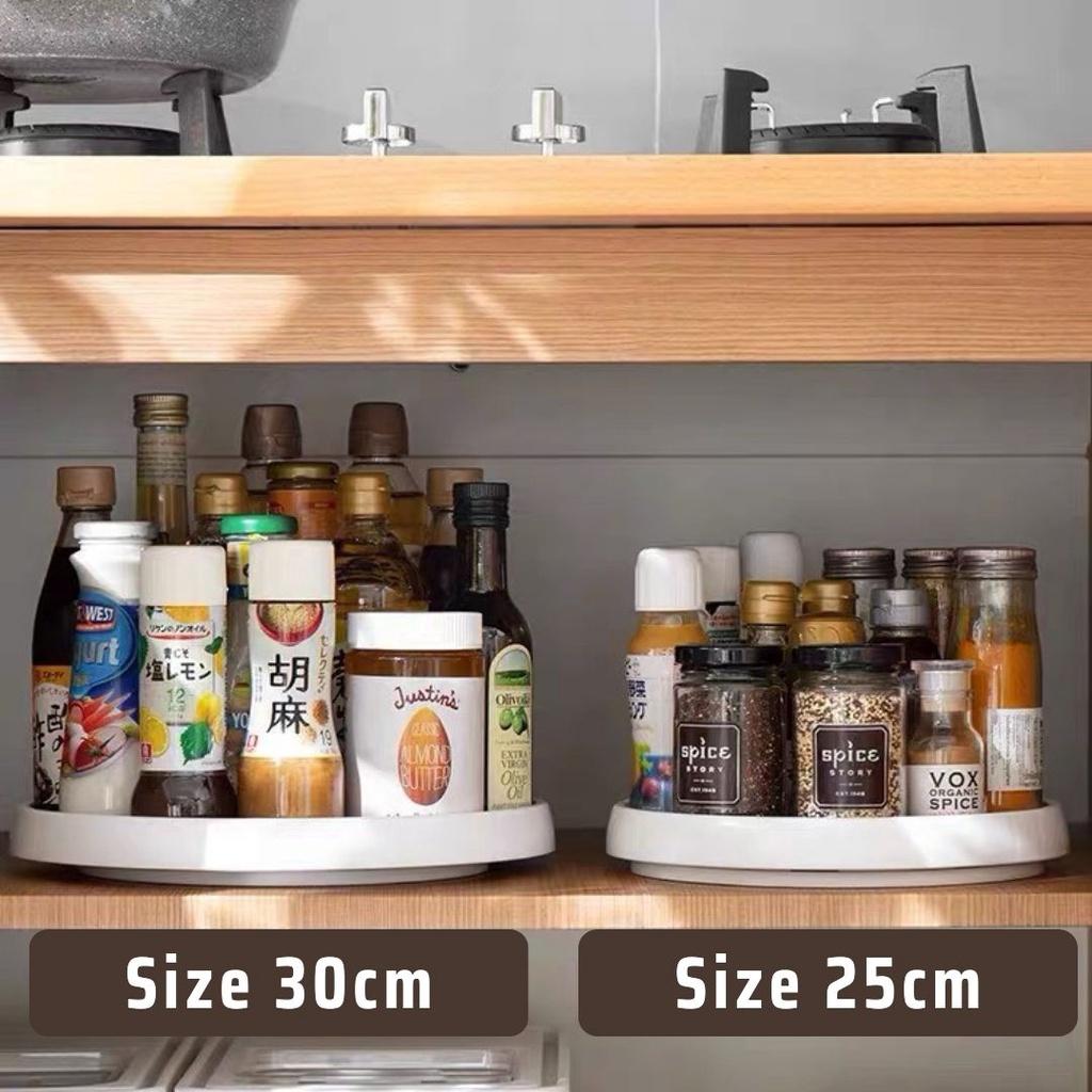 Kệ gia vị để bàn, kệ bếp xoay tròn 360 tiện dụng