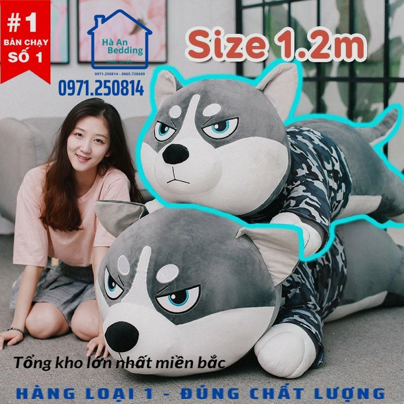 (Hàng Loại 1) Chó Husky Bông Siêu To Khổng Lồ - Gấu Bông Husky