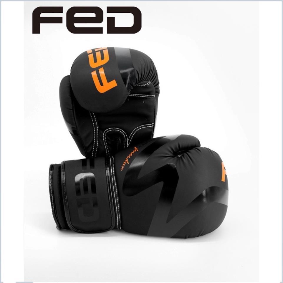 Găng Tay Boxing FED 10oz-6oz cho nam nữ bền đẹp thỏa mái khi tập