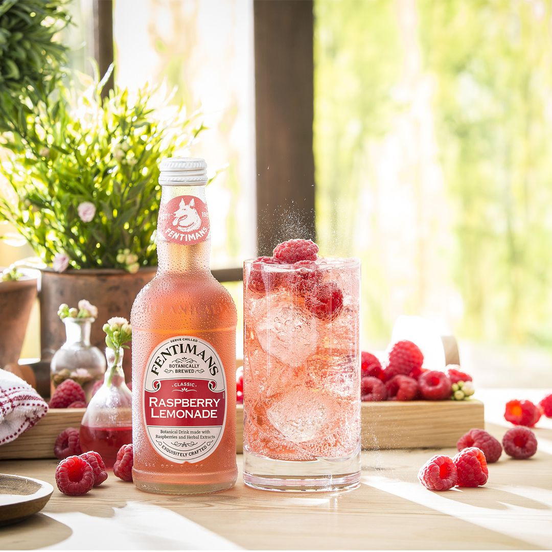 Fentimans Tonic Water Vị Mâm Xôi Raspberry Lemonade 275ml (12 Chai / Thùng)