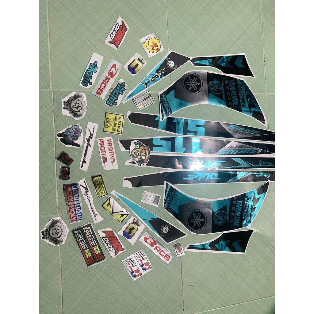 Tem sirius fi duke xanh ngọc đen crom