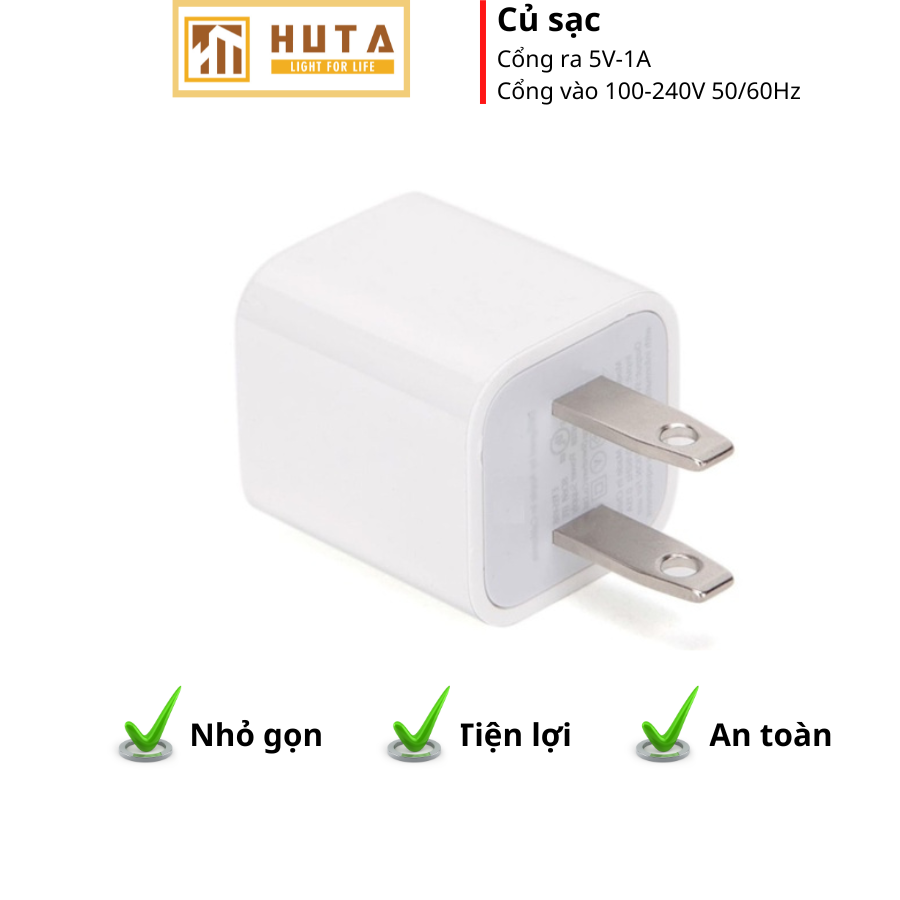 Củ Sạc 5V - 1A Cổng Sạc USB Chuyên Dùng Cho Đèn Ngủ HUTA