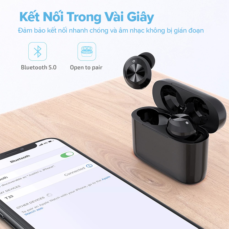 Tai Nghe Bluetooth T23, Âm Thanh Cực Chất - Hàng Chính Hãng