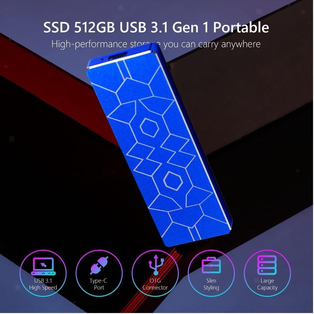 Ổ Cứng Di Động SSD 4TB 2TB 500GB USB3.1 Type-c