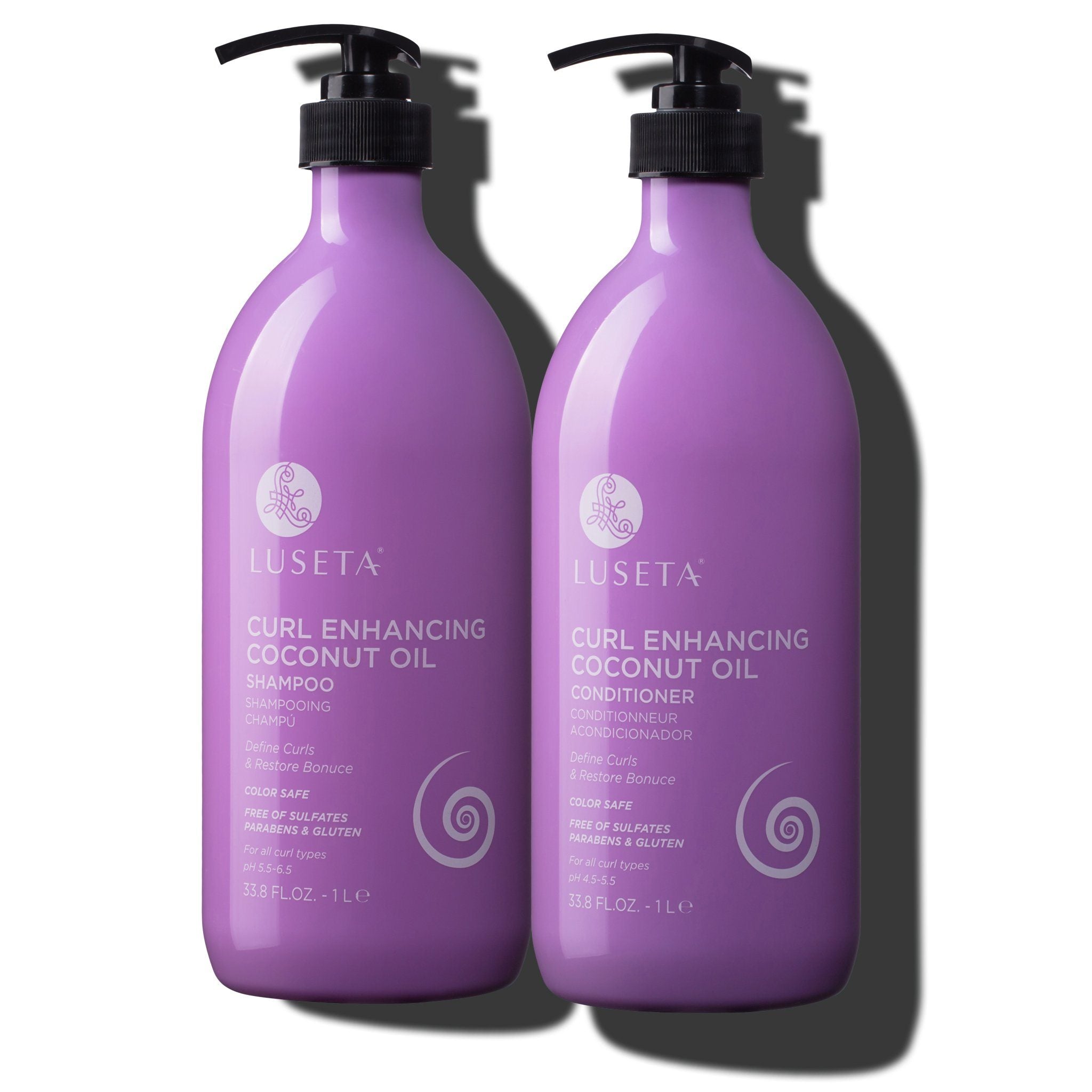 Set gội xả LUSETA Curl Enhancing Coconut Oil 1000ml