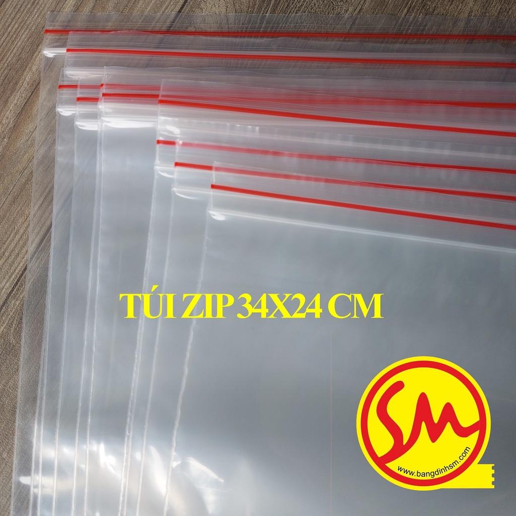 TÚI ZIP CHỈ ĐỎ, TÚI ZIPLOCK đóng hàng 34x24cm dùng để ĐÓNG GÓI SẢN PHẨM một cách DỄ DÀNG