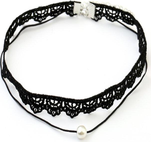 Vòng cổ choker phối hạt trắng V26