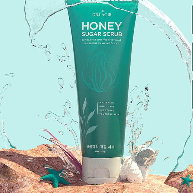 Tẩy Da Chết Sinh Học Dr.Lacir  HONEY SUGAR SCRUB - 120ml DR04