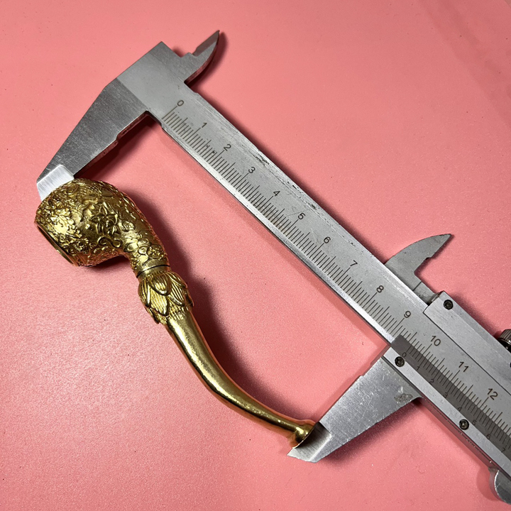 Tẩu hợp kim đồng mini khắc cá chép hóa rồng - T0331
