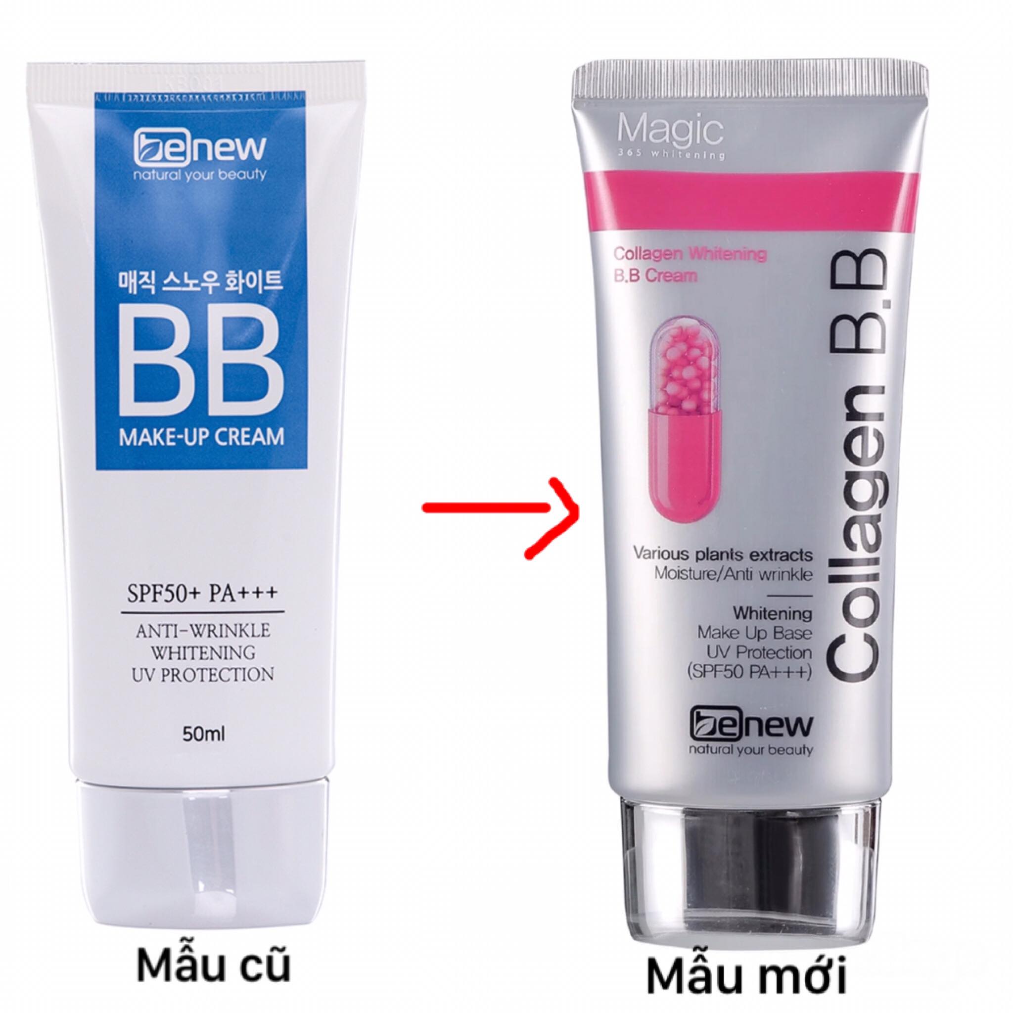 Kem Trang Điểm Ma Thuật Bb Cream Benew Magic Snow White (50ml)