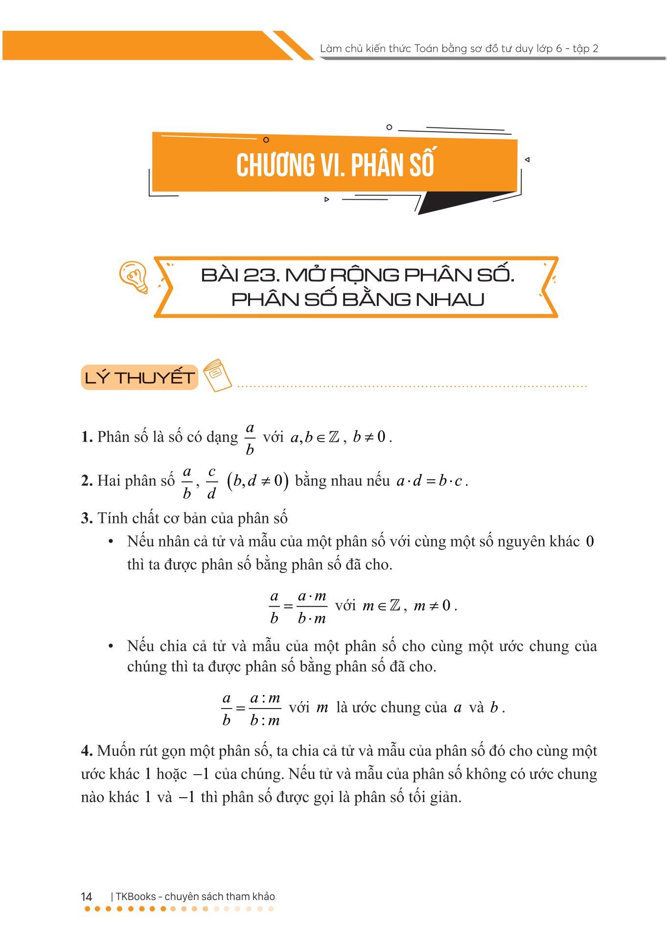 Làm Chủ Kiến Thức Toán Bằng Sơ Đồ Tư Duy Lớp 6 - Tập 2