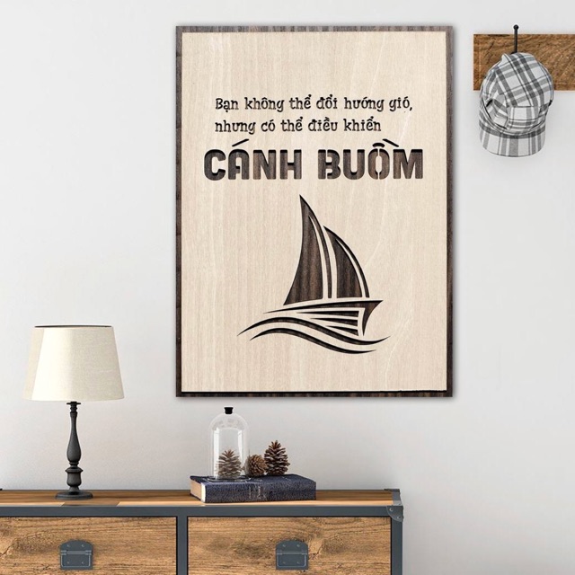 Tranh Treo Tường Decor Trang Trí - Tranh Động Lực Slogan - Cánh Buồm - Trang Trí Nhà Cửa, Văn Phòng Làm Việc, Tạo Động Lực