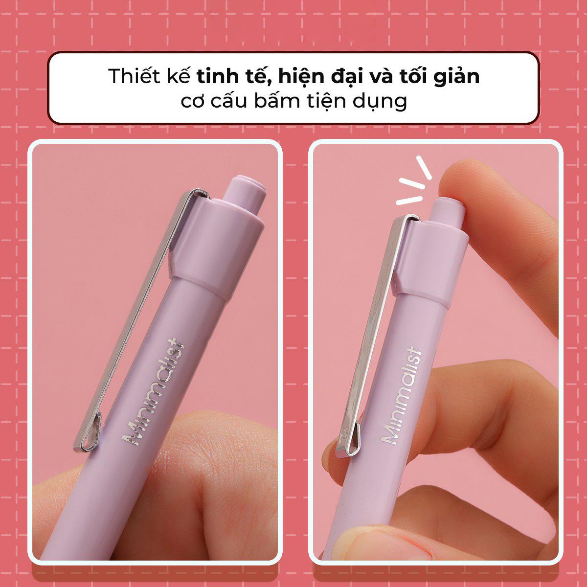 Bút Gel B - Minimalist Butter 0.6 mm - Premium Tip - Thiên Long GELB-029 - Mực Xanh (Màu Thân Bút Giao Ngẫu Nhiên)