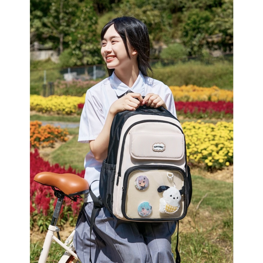 SUN EIGHT - 90361 Balo học sinh Cấp 1 siêu nhẹ, chống gù, chống thấm nước, balo học sinh tiểu học chính hãng