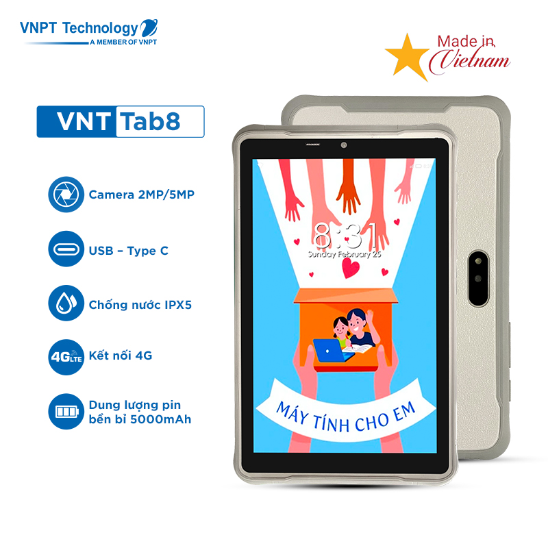 Máy tính bảng VNPT Technology VNT Tab8 8 Inch Android 11 RAM 3GB - Hàng chính hãng