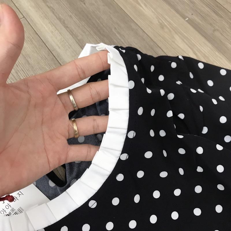 Áo Bầu Bigsize Thoải Mái Tới Sinh - ÁO BẦU BABY DOLL CỔ BÈO TRẮNG