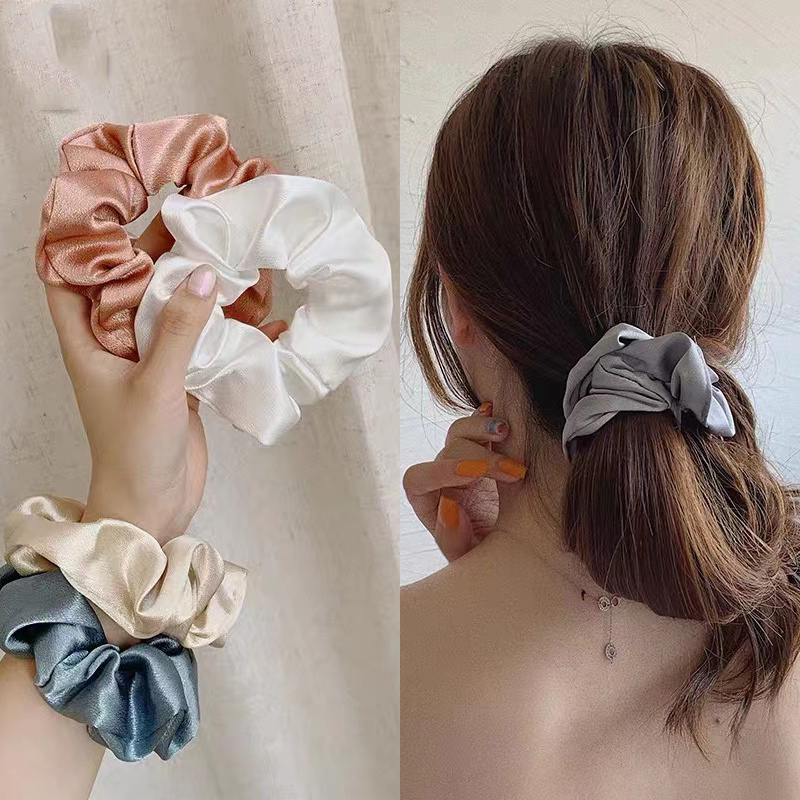 Dây buộc tóc vải scrunchies dễ thương phụ kiện thời trang nữ, cột tóc phong cách Hàn Quốc đáng yêu -storevanshop CT0001