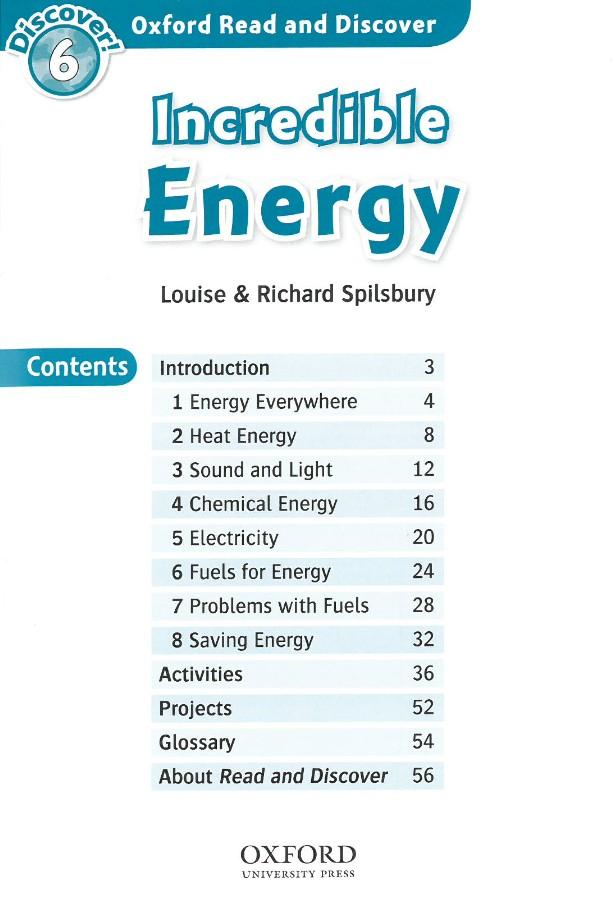 Oxford Read and Discover 6 Incredible Energy