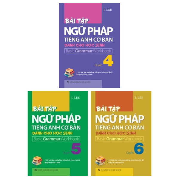 Combo Bài Tập Ngữ Pháp Tiếng Anh Cơ Bản Dành Cho Học Sinh - Quyển 4 - 5 Và 6