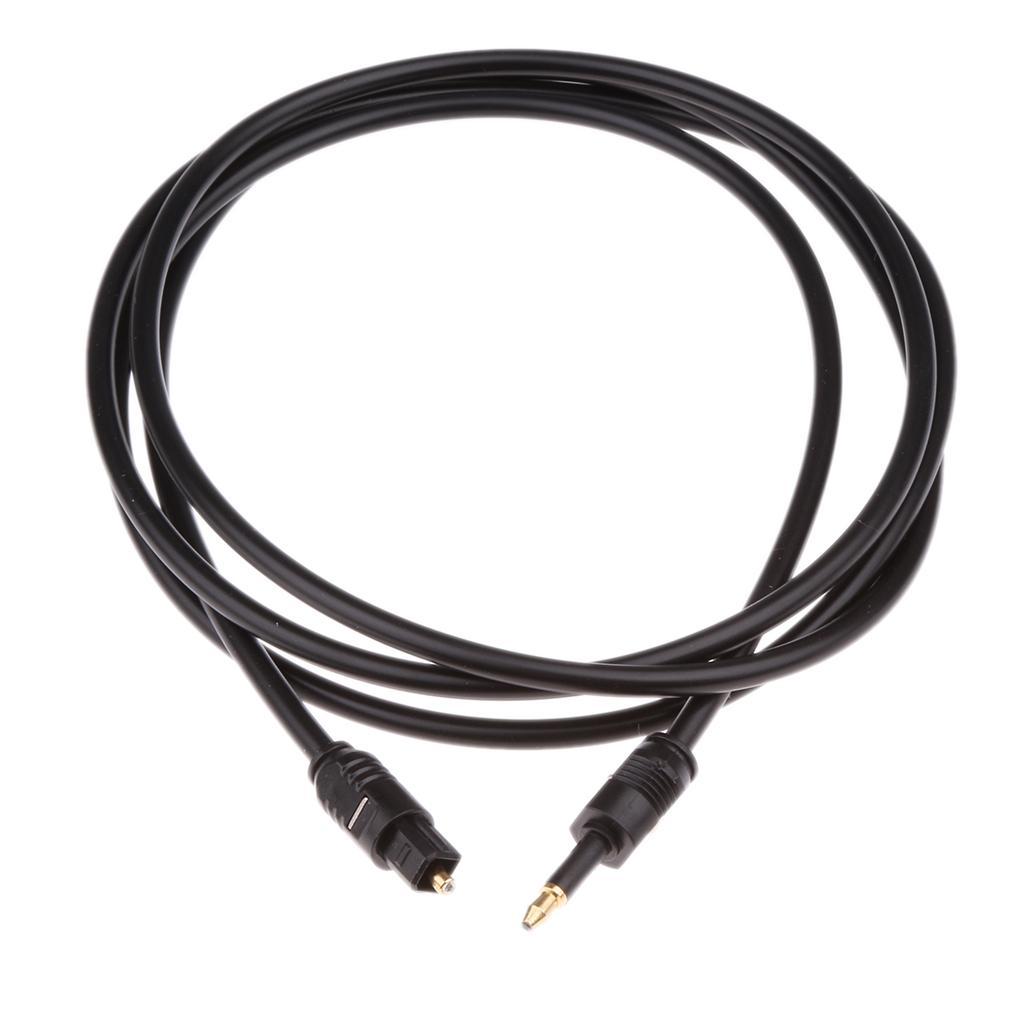 2- 3ft 3.5mm Digital OD 4.0 Optical Audio Cable Wire  Optical Audio