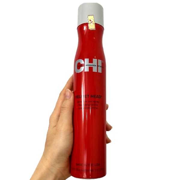 Keo xịt CHI Helmet Head Extra Firm Hair Spray giữ nếp tóc cứng cao cấp Mỹ 284g