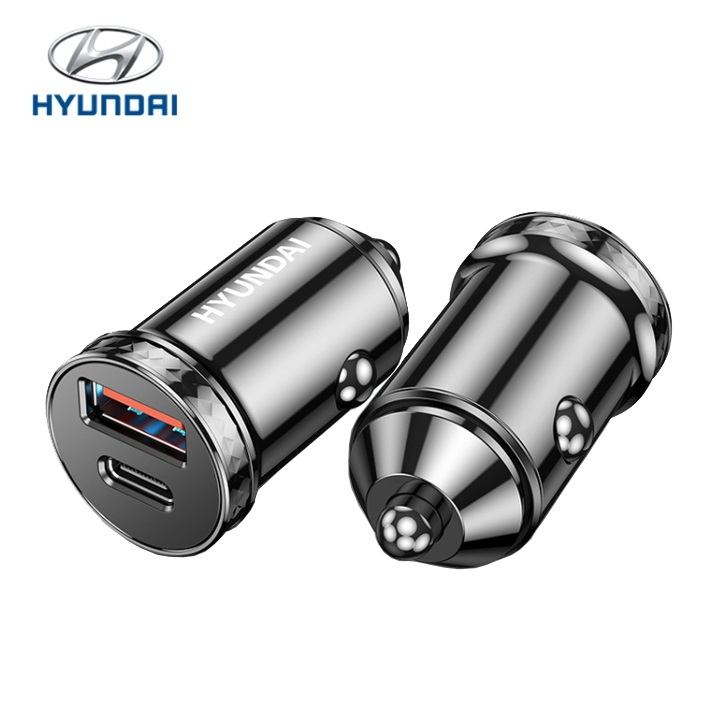 Tẩu sạc nhanh ô tô Hyundai HY-40C tích hợp 2 cổng PD+QC3.0 - Hàng Nhập Khẩu