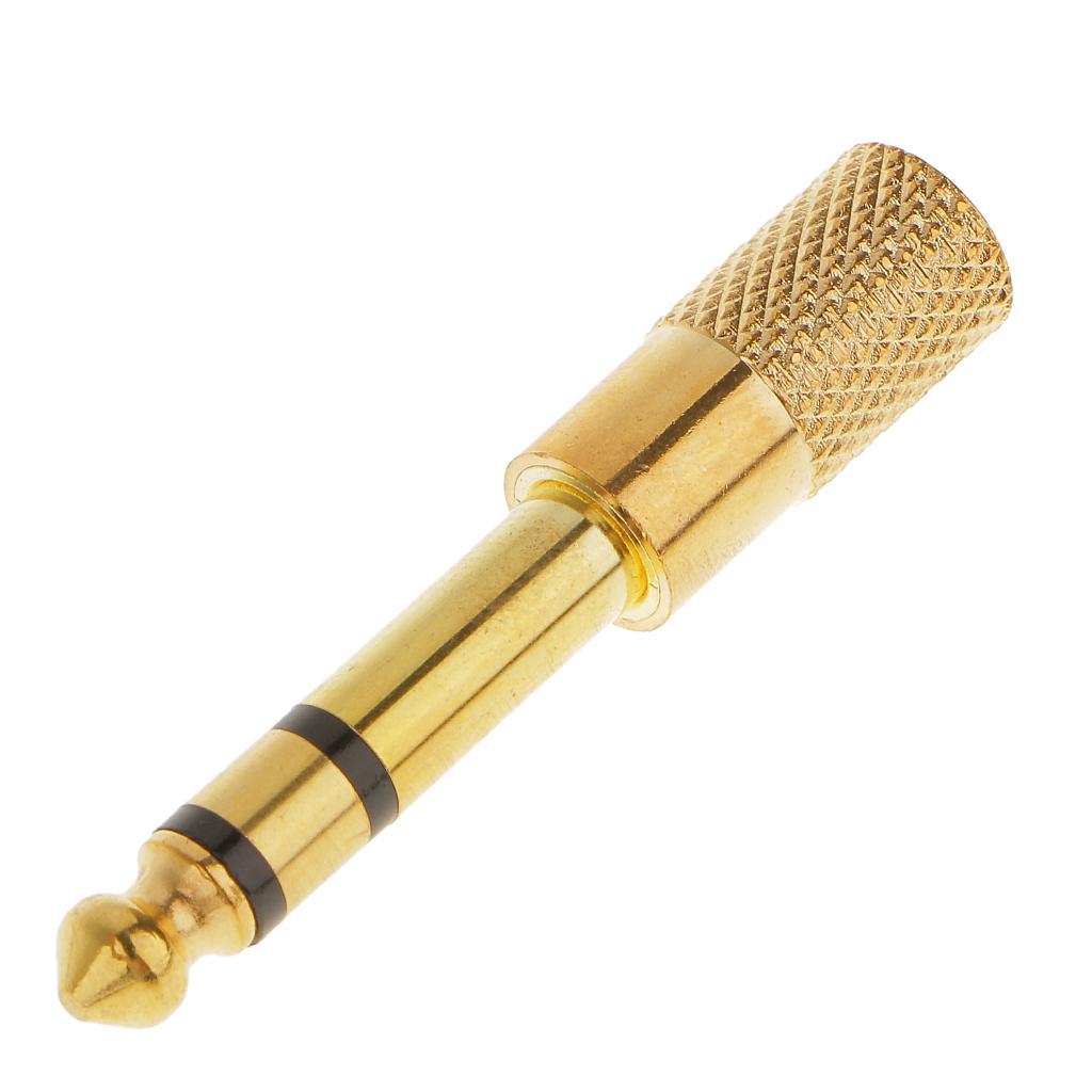 Gold-plated 6.35mm 6.3mm 1/4" Male Plug to 3.5mm 1/8 Female Jack Headphone Stereo Audio Adapter Converter Connector