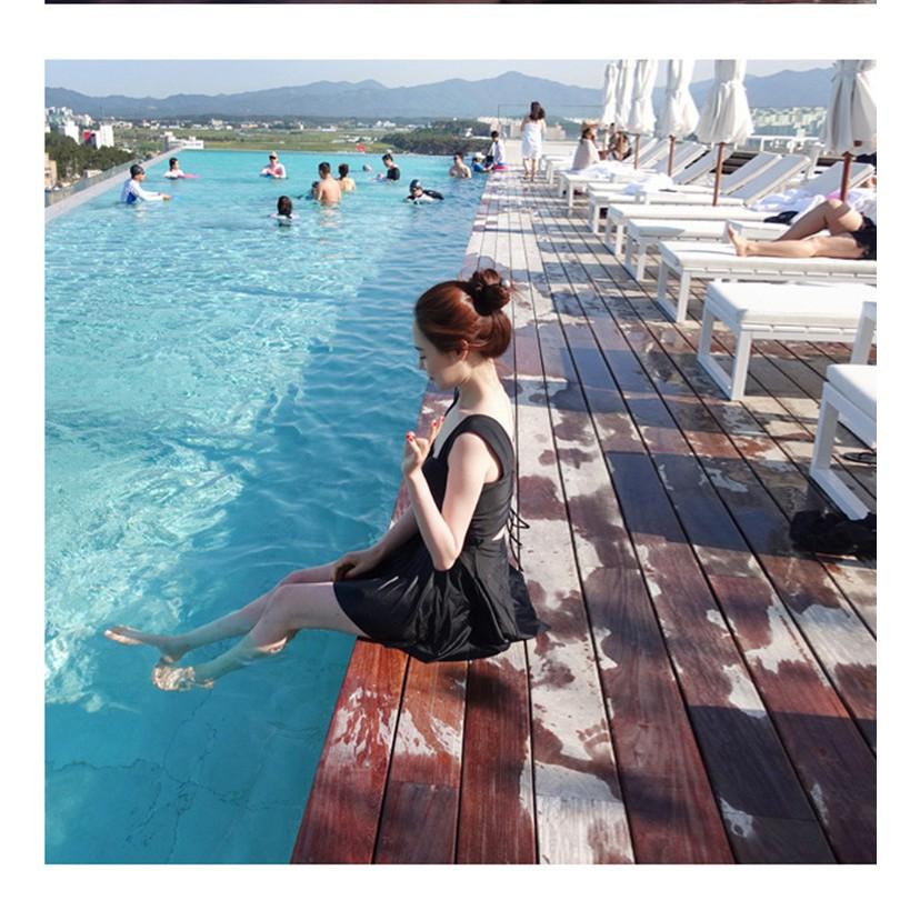 Đồ Bơi Nữ Bikini Áo Tắm 1 Mảnh Dạng Váy Kín Đáo Có Bigsize Cho Người Béo Mập