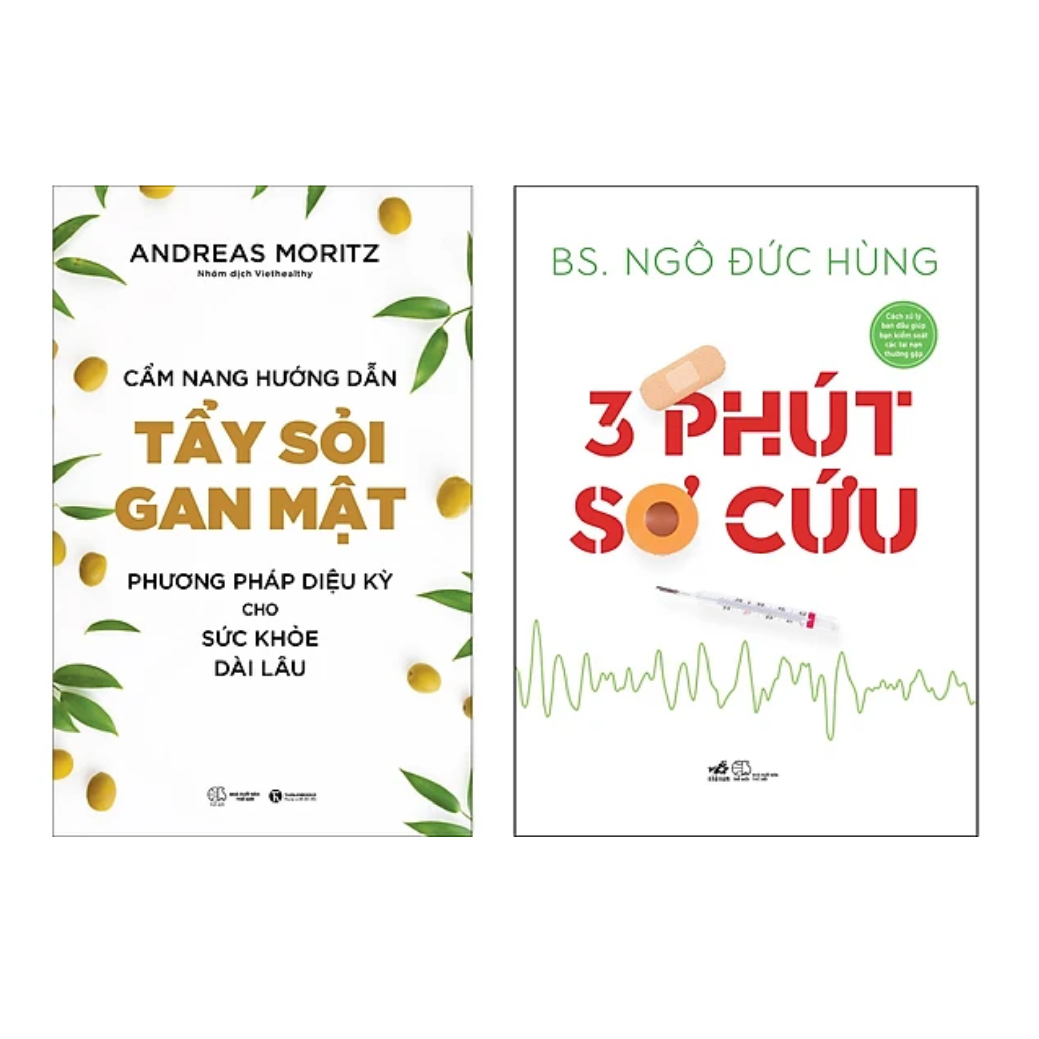 Combo 2 Cuốn Chăm Sóc Sức Khỏe: Cẩm Nang Hướng Dẫn Tẩy Sỏi Gan Mật - Phương Pháp Diệu Kỳ Cho Sức Khỏe Dài Lâu + Ba Phút Sơ Cứu