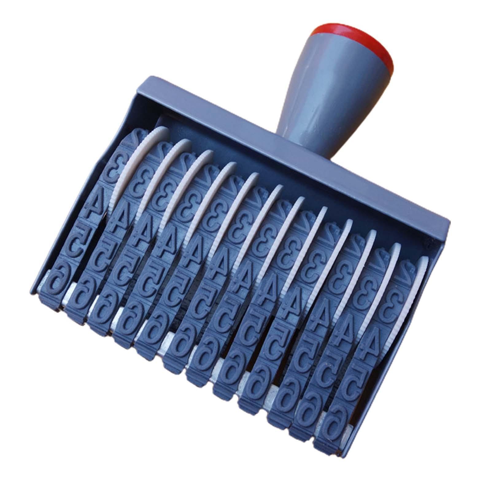 12 digits Wheel Number Stamp Retro Number Printed Stamp for School Dormitory