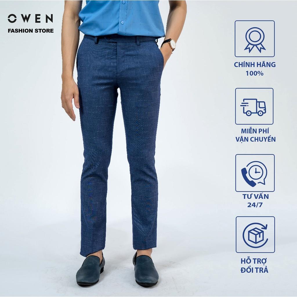 OWEN - () Quần âu nam công sở dáng SLIMFIT mã QS23442 màu xanh caro