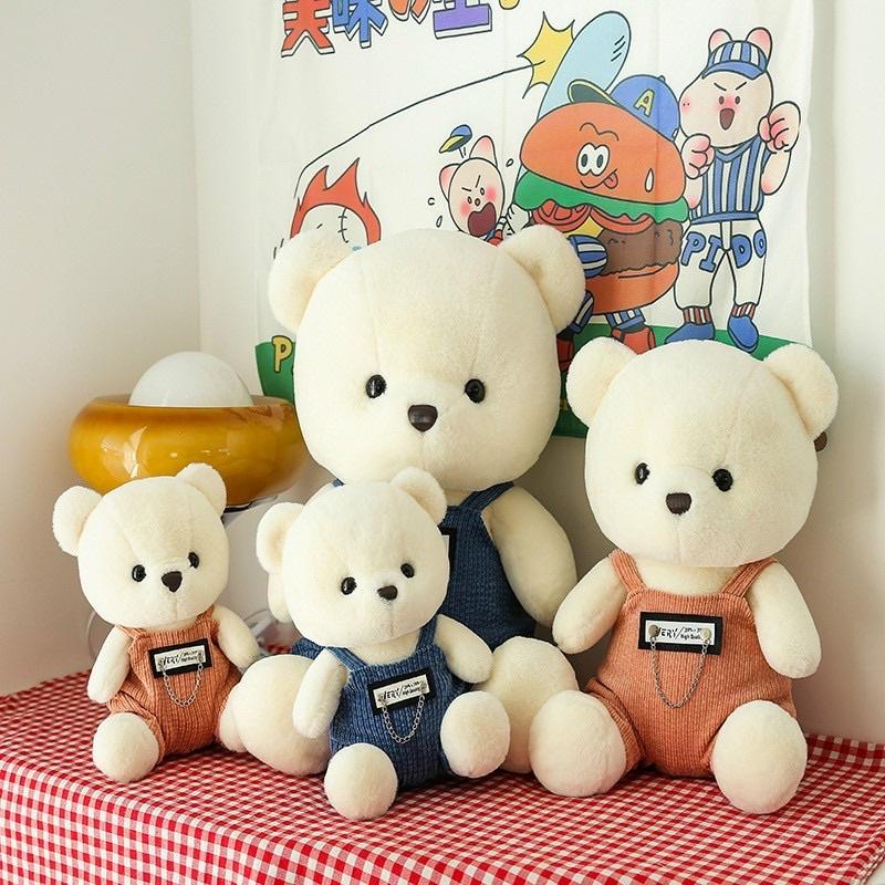 Gấu Bông Teddy Mặc Yếm Nhung Cao Cấp - Gấu Teddy Cho Bé