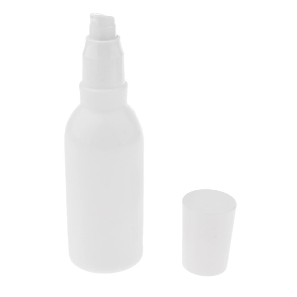 White Glass Empty Makeup Face Cream Bottle Pump Spray Container Travel 150 ml