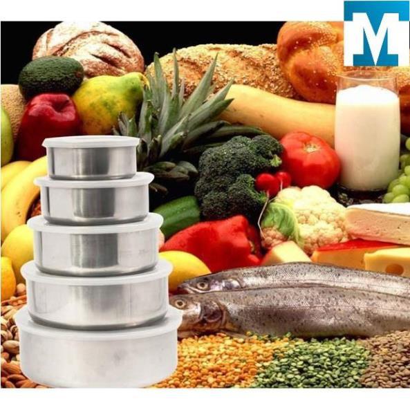 Bộ 5 bát inox đựng thực phẩm đủ kích thước siêu bền