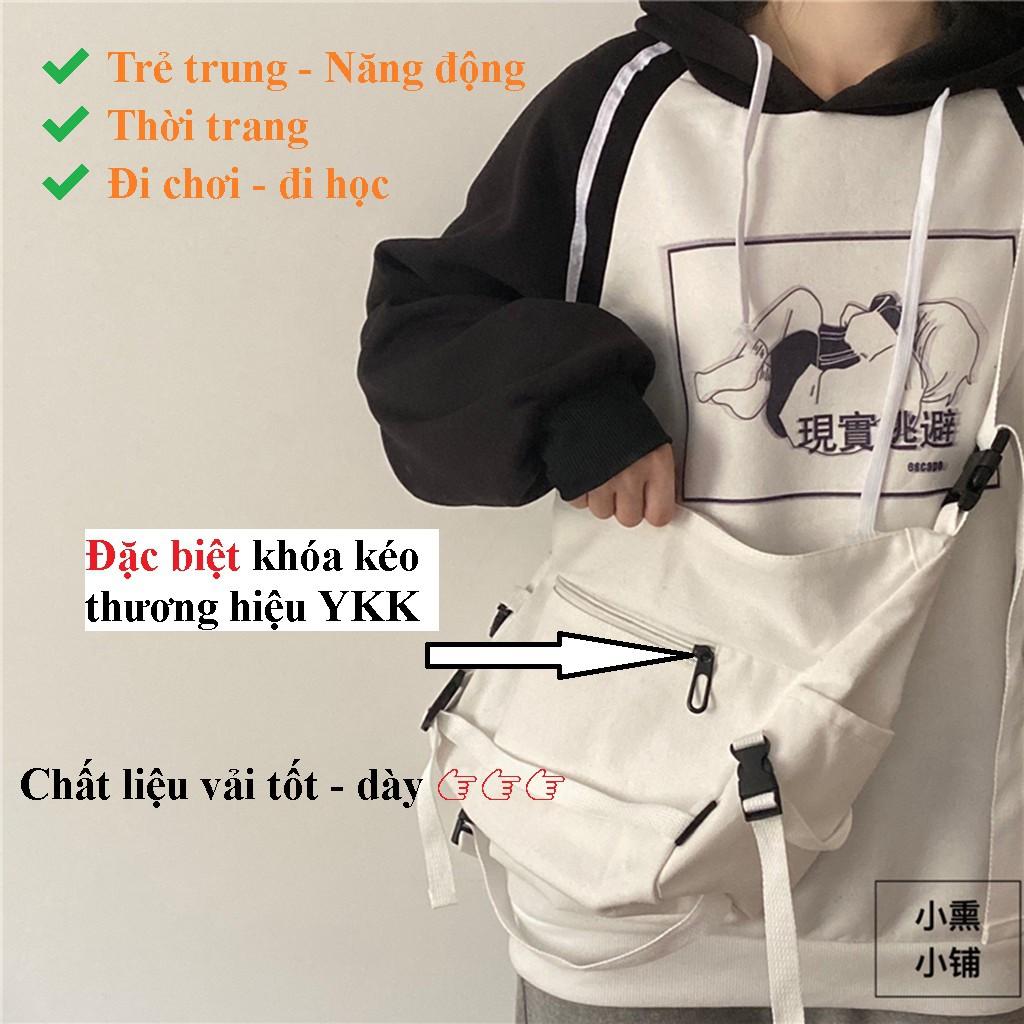 Hàng xịn Túi Đeo Chéo Canvas Cỡ Lớn Thời Trang Hàn Quốc Học Sinh Sinh Viên Đi Học