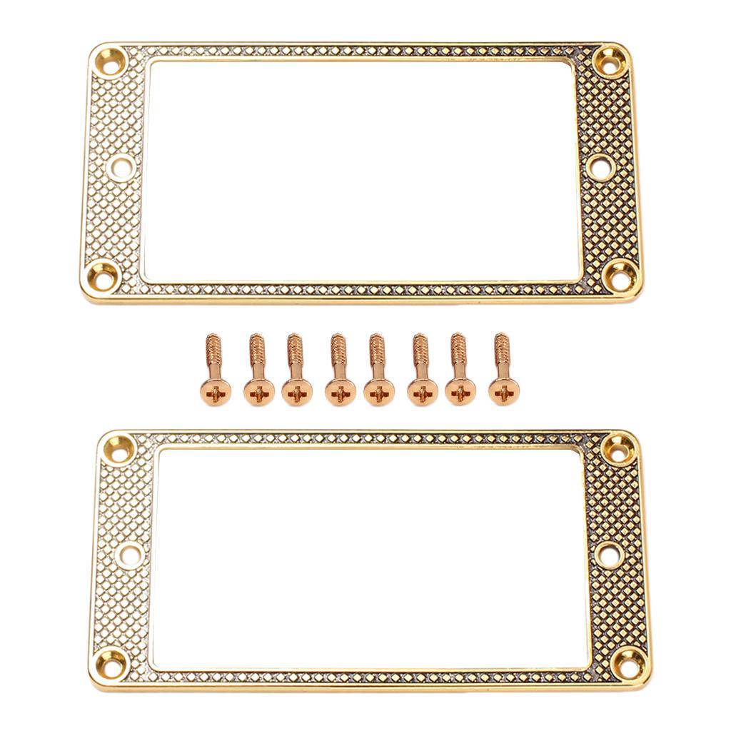 Metal Pickup Mounting Ring for LP SG Guitar w/ Screws Golden