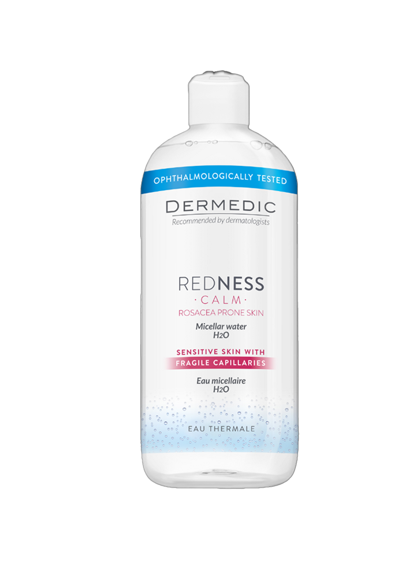 Nước tẩy trang Dermedic cho da nhạy cảm, mẩn đỏ REDNESS micellar water H2O 500 ml