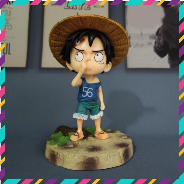 Mô hình One Piece Luffy Mũ Rơm Hồi Nhỏ, Hàng Cao Cấp,Cao 14cm - Tượng Figure Monkey D.Luffy Vua Hải Tặc