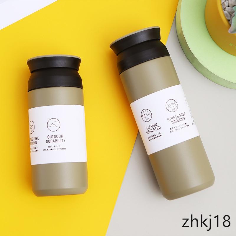 Bình nước giữ nhiệt chân bằng thép không gỉ 304 có 5 màu 350ml 500ml tiện dụng