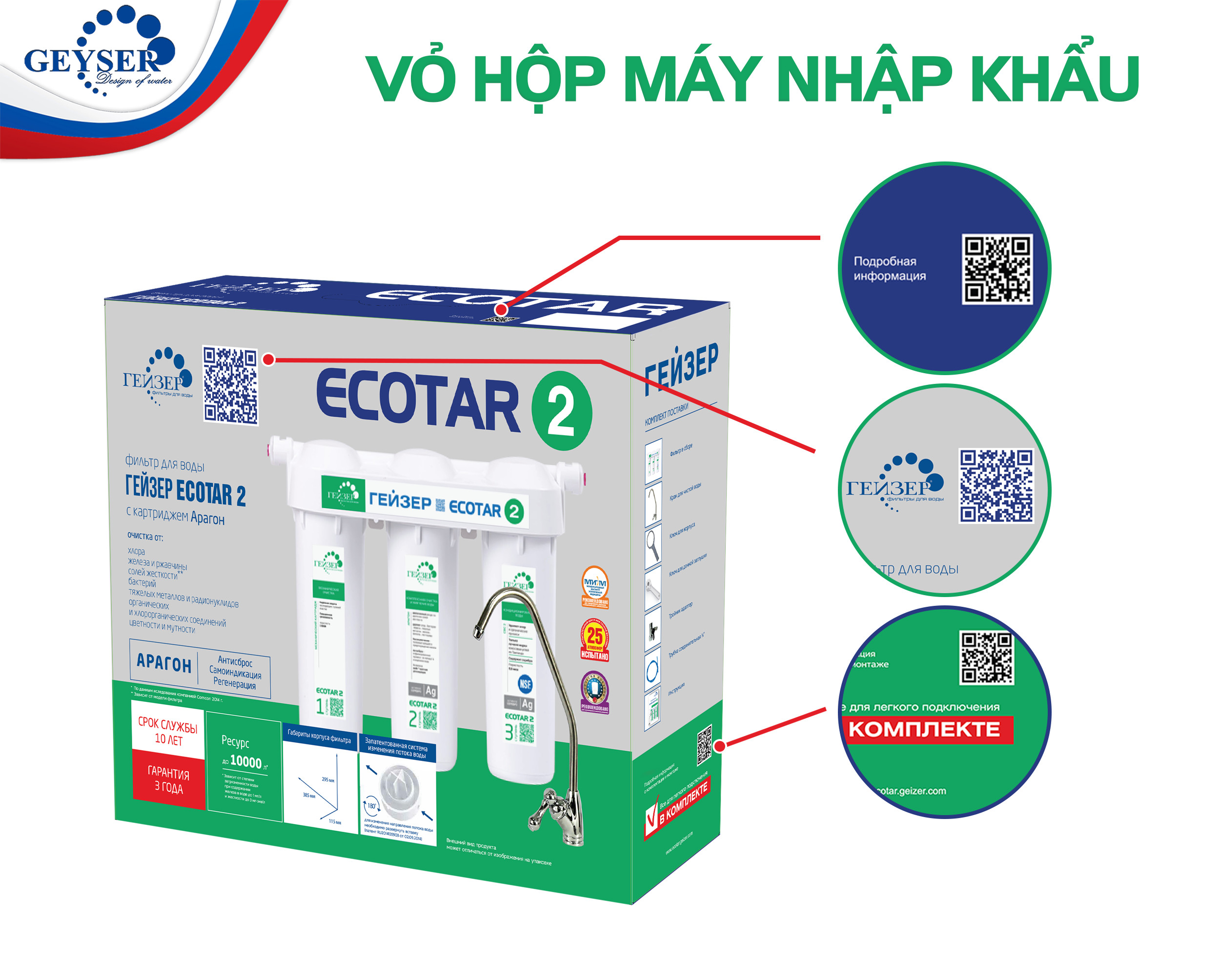 Máy lọc nước Geyser ECOTAR 2 - Hàng chính hãng