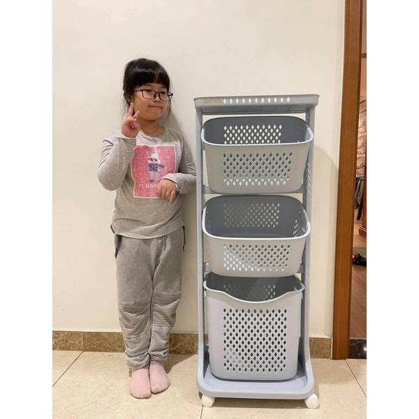 Kệ đựng đồ đa năng, 3 tầng có bánh xe